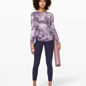 Lululemon Athletica Purple Tie-Dye Long Sleeve Top
